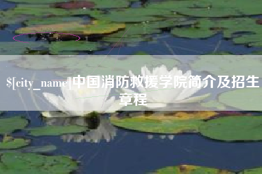 韶关中国消防救援学院简介及招生章程