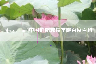 韶关中国消防救援学院百度百科