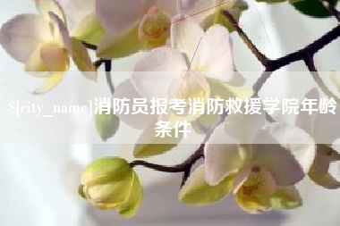 韶关消防员报考消防救援学院年龄条件