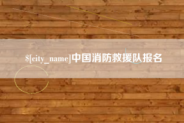 韶关中国消防救援队报名