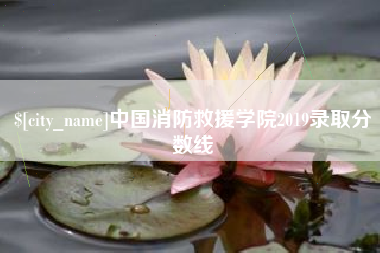 韶关中国消防救援学院2019录取分数线