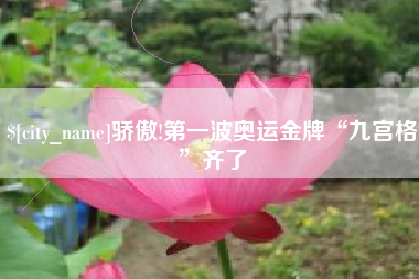 韶关骄傲!第一波奥运金牌“九宫格”齐了