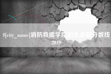 韶关消防救援学院招生录取分数线2019