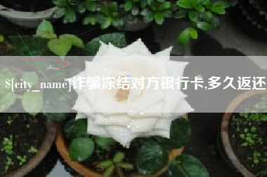 韶关诈骗冻结对方银行卡,多久返还