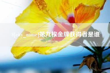 韶关第九枚金牌获得者是谁