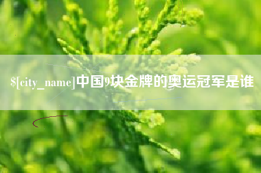 韶关中国9块金牌的奥运冠军是谁