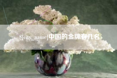 韶关中国的金牌有几名