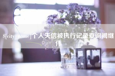 韶关个人失信被执行记录查询阚继伟