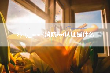 韶关消防cccf认证是什么