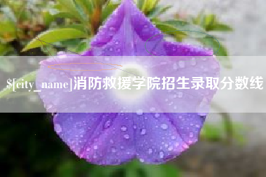 韶关消防救援学院招生录取分数线