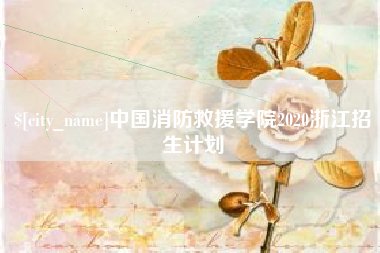 韶关中国消防救援学院2020浙江招生计划