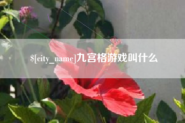 韶关九宫格游戏叫什么