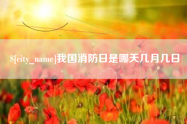 韶关我国消防日是哪天几月几日