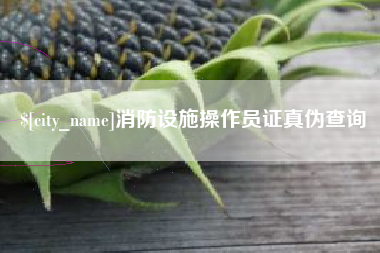 韶关消防设施操作员证真伪查询