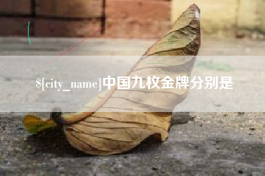 韶关中国九枚金牌分别是