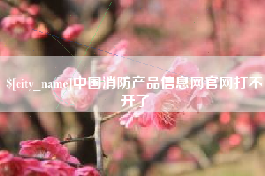 韶关中国消防产品信息网官网打不开了