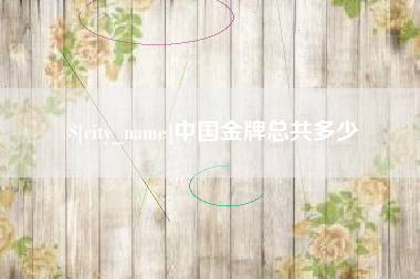 韶关中国金牌总共多少