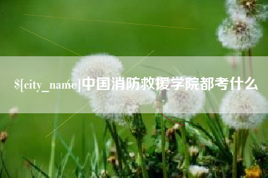 韶关中国消防救援学院都考什么