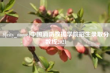 韶关中国消防救援学院招生录取分数线2021