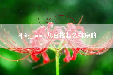 韶关九宫格怎么排序的
