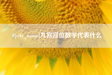 韶关九宫宫位数字代表什么