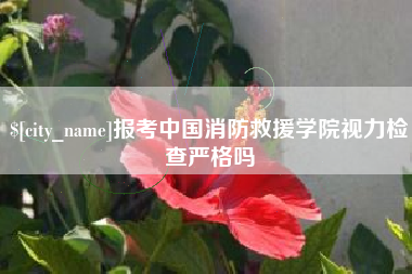 韶关报考中国消防救援学院视力检查严格吗