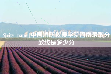 韶关中国消防救援学院河南录取分数线是多少分