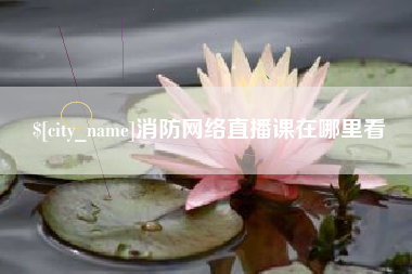 韶关消防网络直播课在哪里看