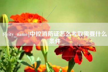 韶关中控消防证怎么考取需要什么条件