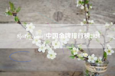 韶关中国金牌排行榜2024