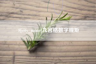 韶关九宫格数字规矩