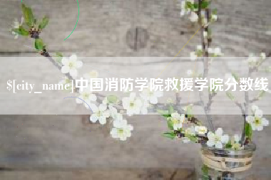 韶关中国消防学院救援学院分数线