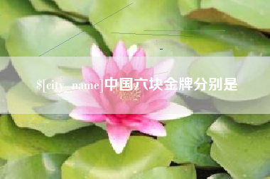 韶关中国六块金牌分别是